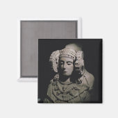 Die Dame von Elche Magnet (Vorderseite/Rückseite)