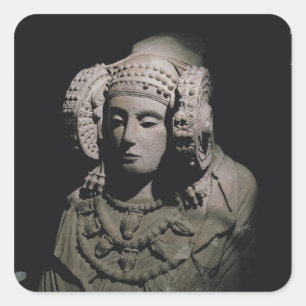 Die Dame von Elche Quadratischer Aufkleber