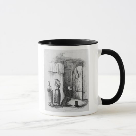 Die Dame von mittlerem Alter im Doppelt-Gebetteten Tasse (Rechts)