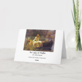 Die Dame von Shallot Karte (Rückseite)