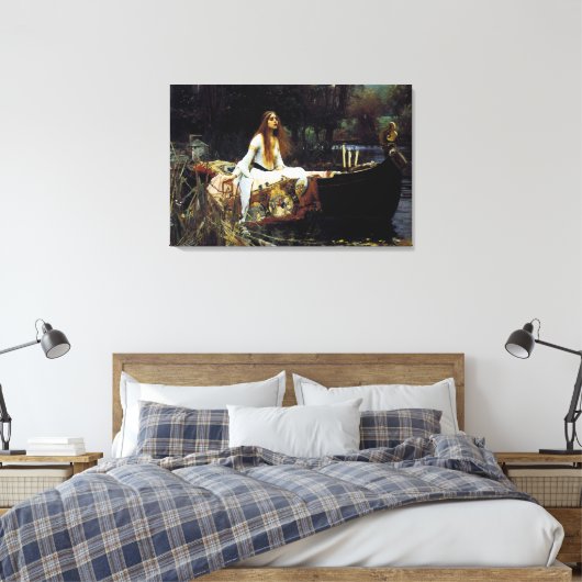 Die Dame von Shallot Leinwanddruck (Insitu (Schlafzimmer))
