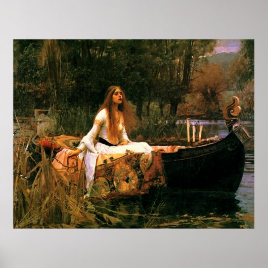 Die Dame von Shalott (1888) ~ Leinwand der Bildend Poster (Vorne)