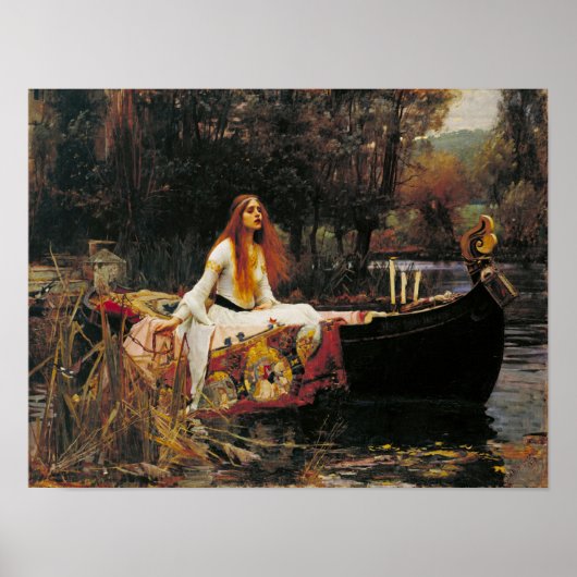 Die Dame von Shalott. 1888 von John Waterhouse Poster (Vorne)