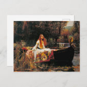 Die Dame von Shalott. 1888 von John Waterhouse Postkarte (Vorne/Hinten)