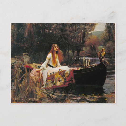 Die Dame von Shalott. 1888 von John Waterhouse Postkarte (Vorderseite)