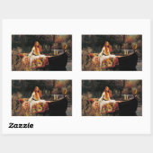 Die Dame von Shalott. 1888 von John Waterhouse Rechteckiger Aufkleber (Blatt)