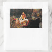 Die Dame von Shalott. 1888 von John Waterhouse Rechteckiger Aufkleber (Tasche)