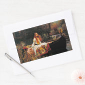 Die Dame von Shalott. 1888 von John Waterhouse Rechteckiger Aufkleber (Umschlag)