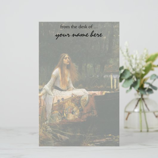Die Dame von Shalott auf Boot durch JW Waterhouse Briefpapier (Stehend Vorderseite)