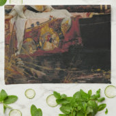 Die Dame von Shalott Geschirrtuch (Gefaltet)