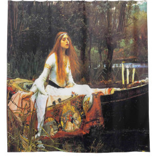 Die Dame von Shalott (Hoher Rang) von John Waterho Duschvorhang