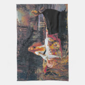 Die Dame von Shalott, John William Waterhouse Geschirrtuch (Vertikal)