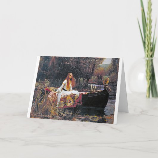 Die Dame von Shalott, John William Waterhouse Karte (Vorderseite)