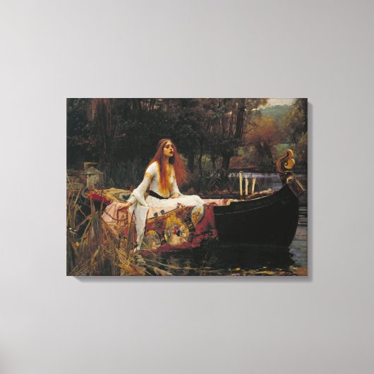 Die Dame von Shalott, John William Waterhouse Leinwanddruck (Vorderseite)