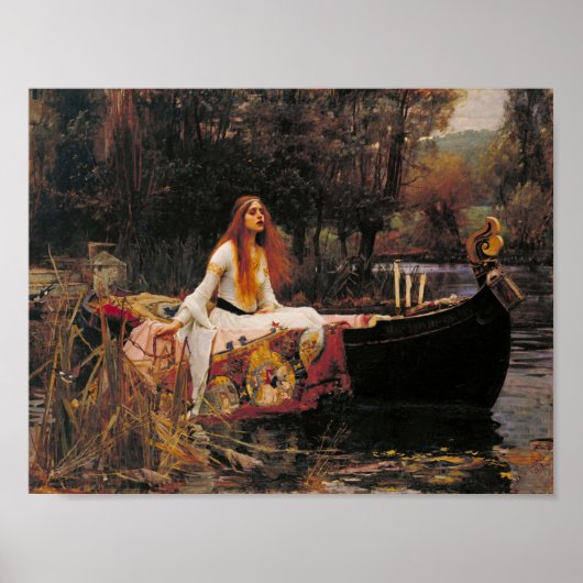 Die Dame von Shalott John William Waterhouse Poster (Vorne)