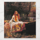 Die Dame von Shalott - John William Waterhouse Weinetikett (Einzelnes Label)