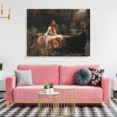 Die Dame von Shalott Leinwanddruck (Insitu (Wohnzimmer))
