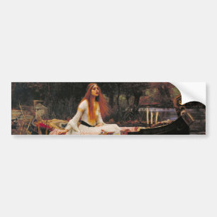 Die Dame von Shalott (mittelalterliche Schönheit) Autoaufkleber