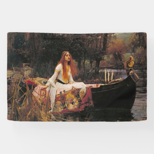 Die Dame von Shalott (mittelalterliche Schönheit) Banner (Horizontal)