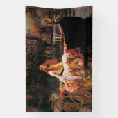 Die Dame von Shalott (mittelalterliche Schönheit) Banner (Vertikal)