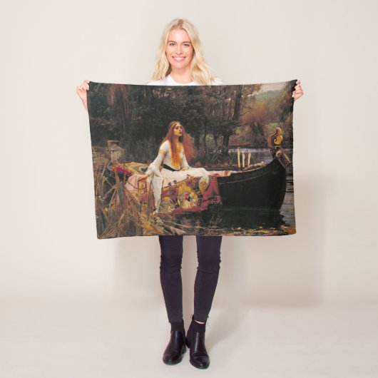 Die Dame von Shalott (mittelalterliche Schönheit) Fleecedecke (Beispiel)