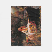 Die Dame von Shalott (mittelalterliche Schönheit) Fleecedecke (Vorderseite)