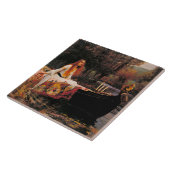 Die Dame von Shalott (mittelalterliche Schönheit) Fliese (Seite)