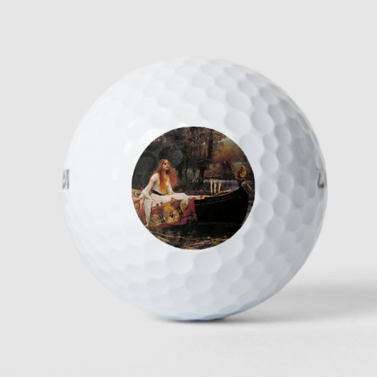 Die Dame von Shalott (mittelalterliche Schönheit) Golfball (Vorderseite)
