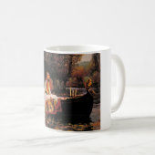 Die Dame von Shalott (mittelalterliche Schönheit) Kaffeetasse (VorderseiteRechts)