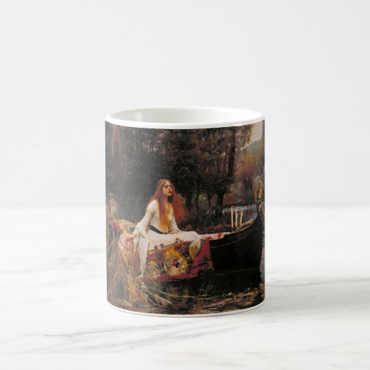 Die Dame von Shalott (mittelalterliche Schönheit) Kaffeetasse (Mittel)