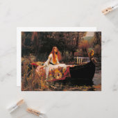 Die Dame von Shalott (mittelalterliche Schönheit) Karte (Vorderseite/Rückseite Beispiel)