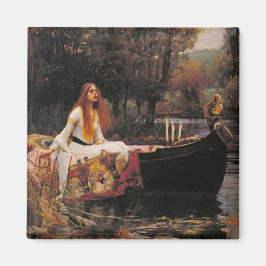 Die Dame von Shalott (mittelalterliche Schönheit) Magnet (Vorne)