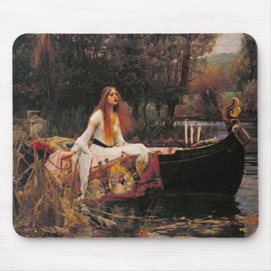 Die Dame von Shalott (mittelalterliche Schönheit) Mousepad (Vorne)
