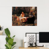 Die Dame von Shalott (mittelalterliche Schönheit) Poster (Heimbüro)