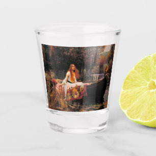 Die Dame von Shalott (mittelalterliche Schönheit) Schnapsglas