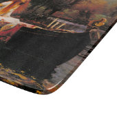 Die Dame von Shalott (mittelalterliche Schönheit) Schneidebrett (Ecke)