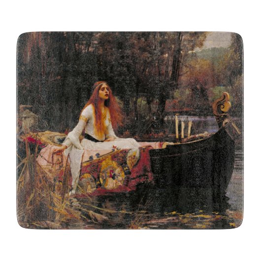 Die Dame von Shalott (mittelalterliche Schönheit) Schneidebrett (Vorderseite)