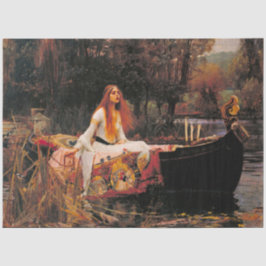 Die Dame von Shalott (mittelalterliche Schönheit) Seidenpapier