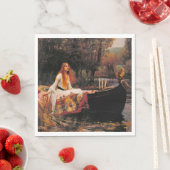Die Dame von Shalott (mittelalterliche Schönheit) Serviette (Beispiel)