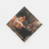 Die Dame von Shalott (mittelalterliche Schönheit) Serviette (Ecke)