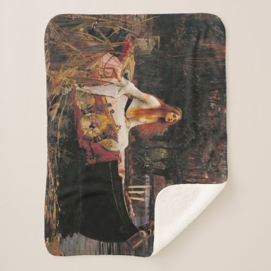Die Dame von Shalott (mittelalterliche Schönheit) Sherpadecke (Vorderseite)