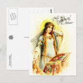 Die Dame von Shalott Postkarte (Vorne/Hinten)