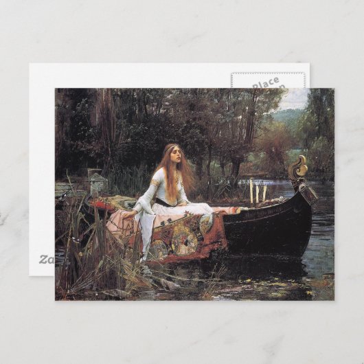 Die Dame von Shalott von John W. Wasserhouse Postkarte (Vorne/Hinten)