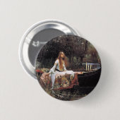 Die Dame von Shalott von John W. Waterhouse Button (Vorne & Hinten)