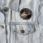 Die Dame von Shalott von John W. Waterhouse Button (Beispiel)