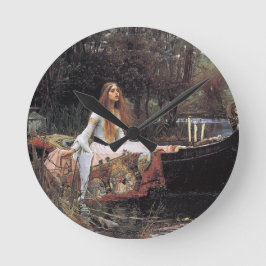 Die Dame von Shalott von John W. Waterhouse Runde Wanduhr