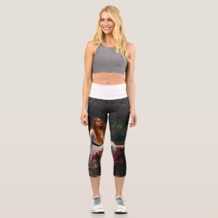 Die Dame von Shalott von John William Waterhouse Capri Leggings
