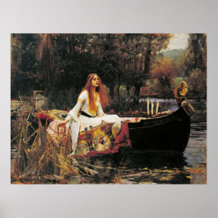 Die Dame von Shalott von John William Waterhouse Poster