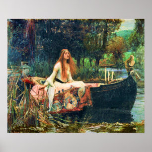 Die Dame von Shalott von John William Waterhouse Poster