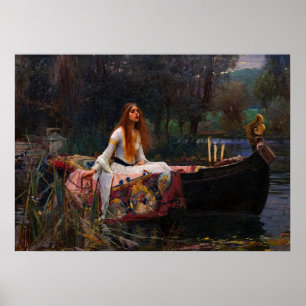Die Dame von Shalott von John William Waterhouse Poster